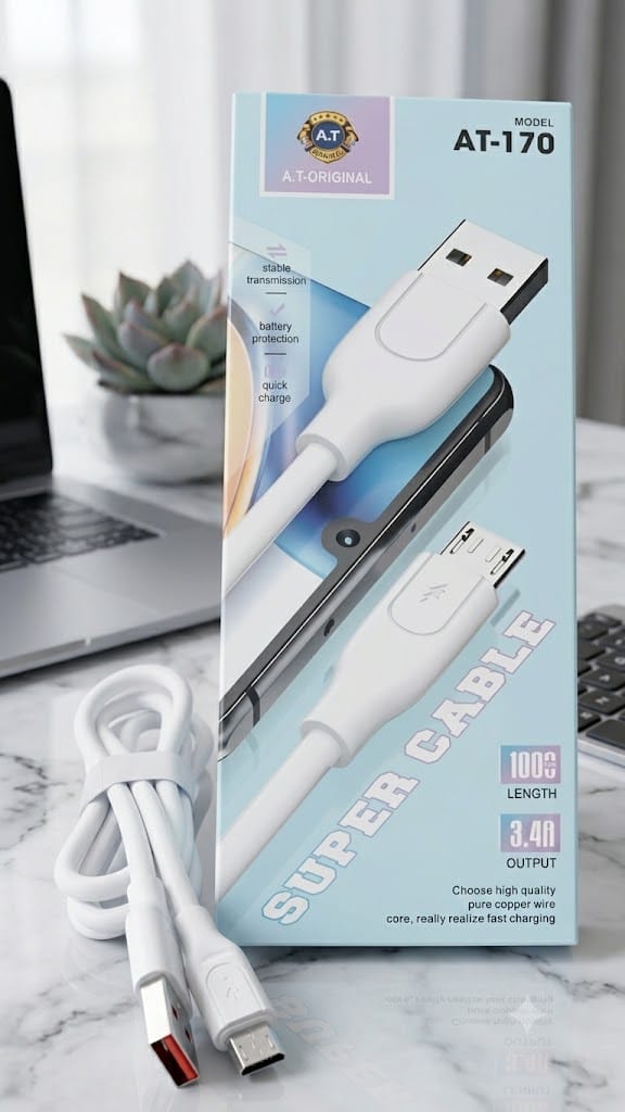 AT-165 USB to Type-C Super Fast Charging Cable (3.4A)