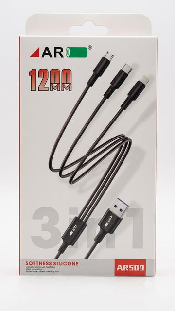 AR509 3-in-1 Fast Charging Cable (1200mm)