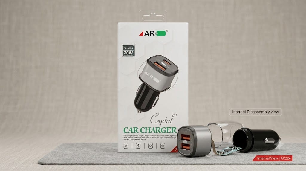 AR Crystal+ 20W PD Fast Car Charger